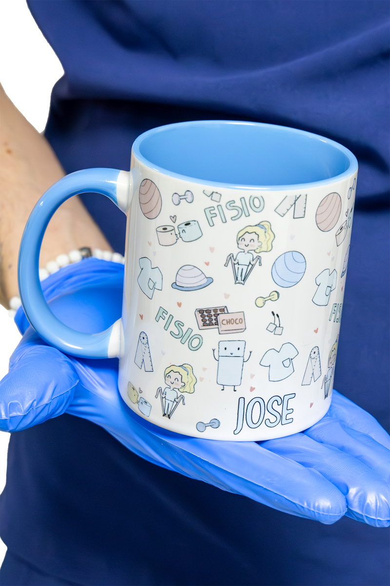 Taza cerámica personalizable azul claro - Fisio Pastel-zoom-