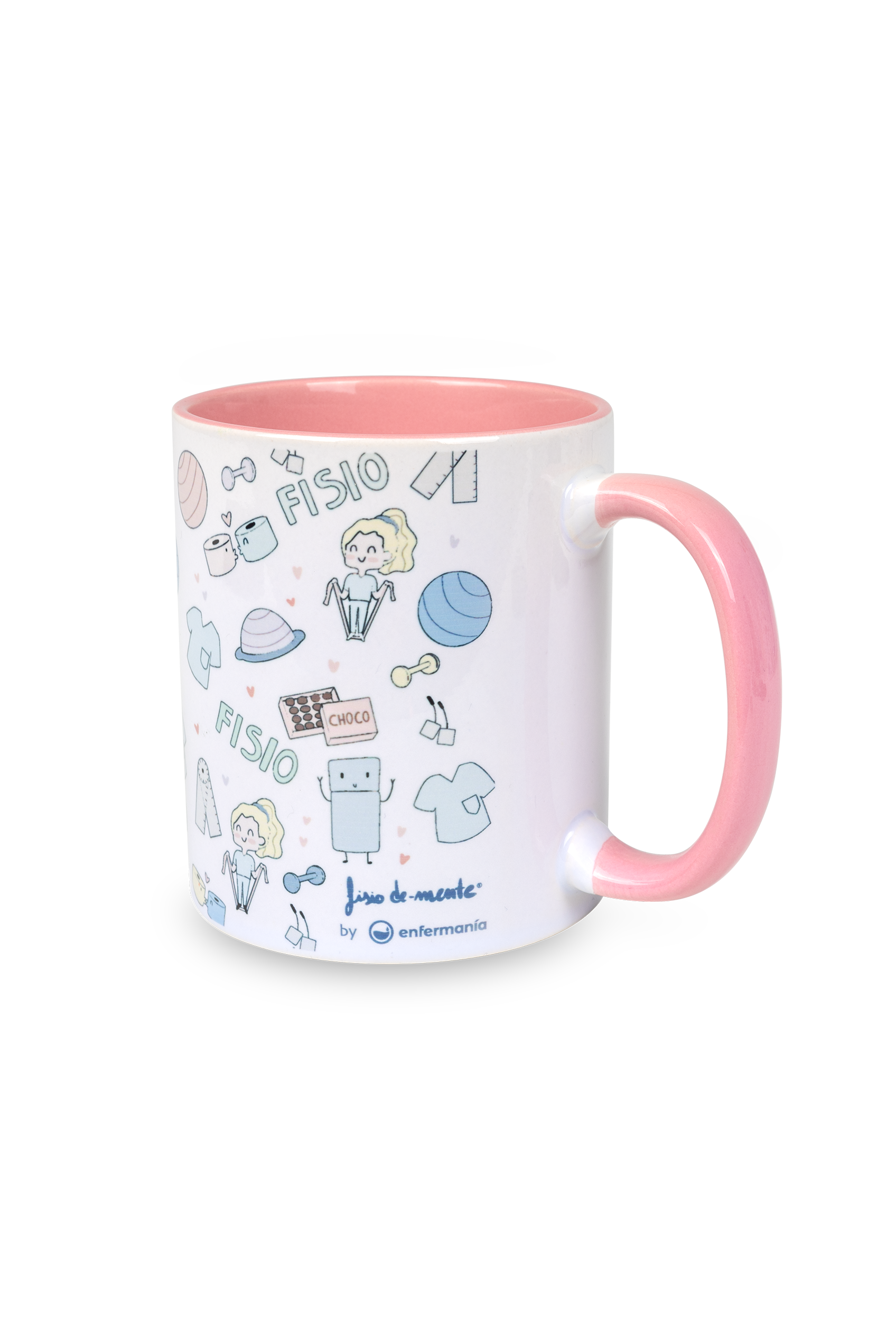 Taza cerámica personalizable rosa - Fisio pastel-zoom-3