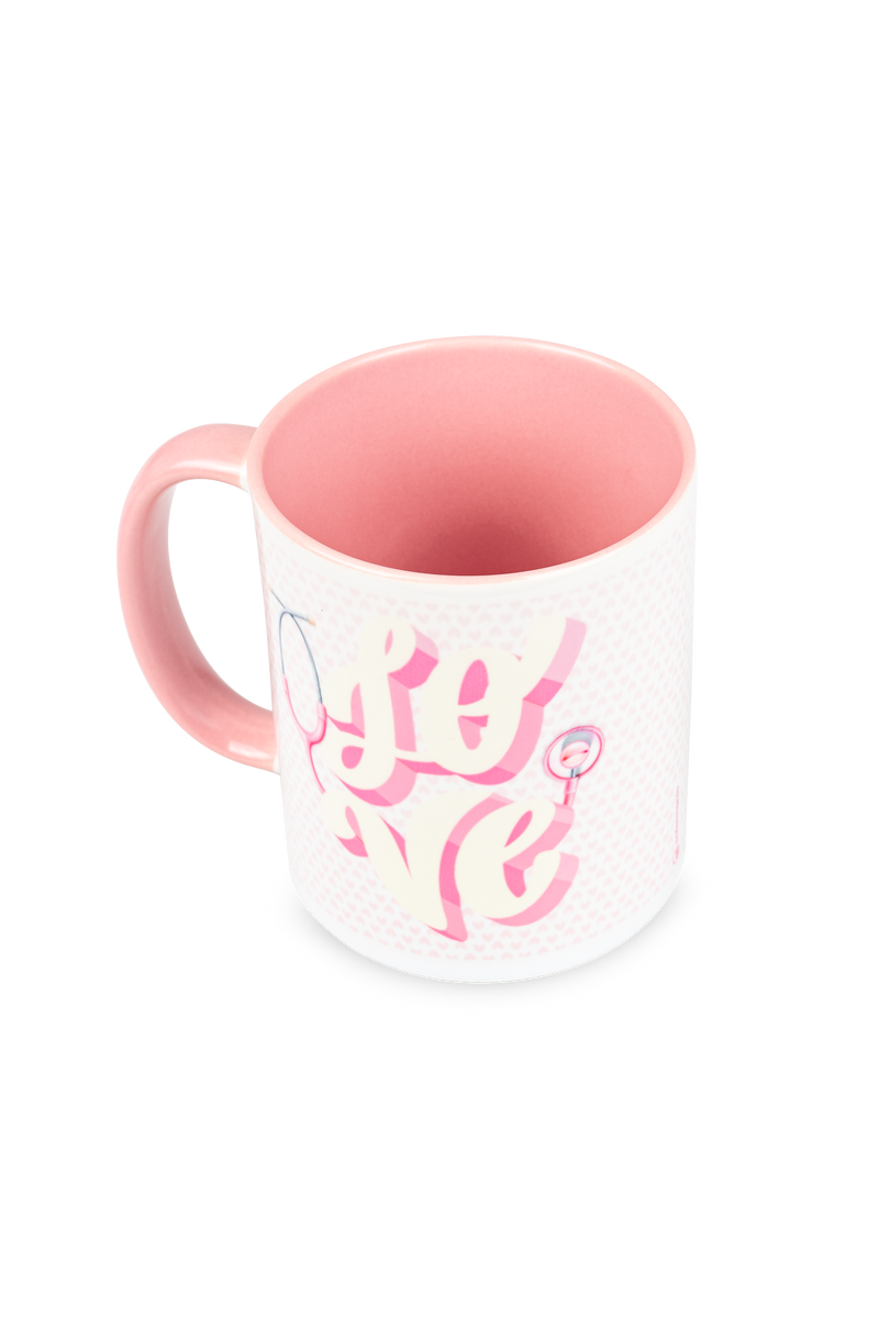 Taza cerámica rosa - Love-zoom-