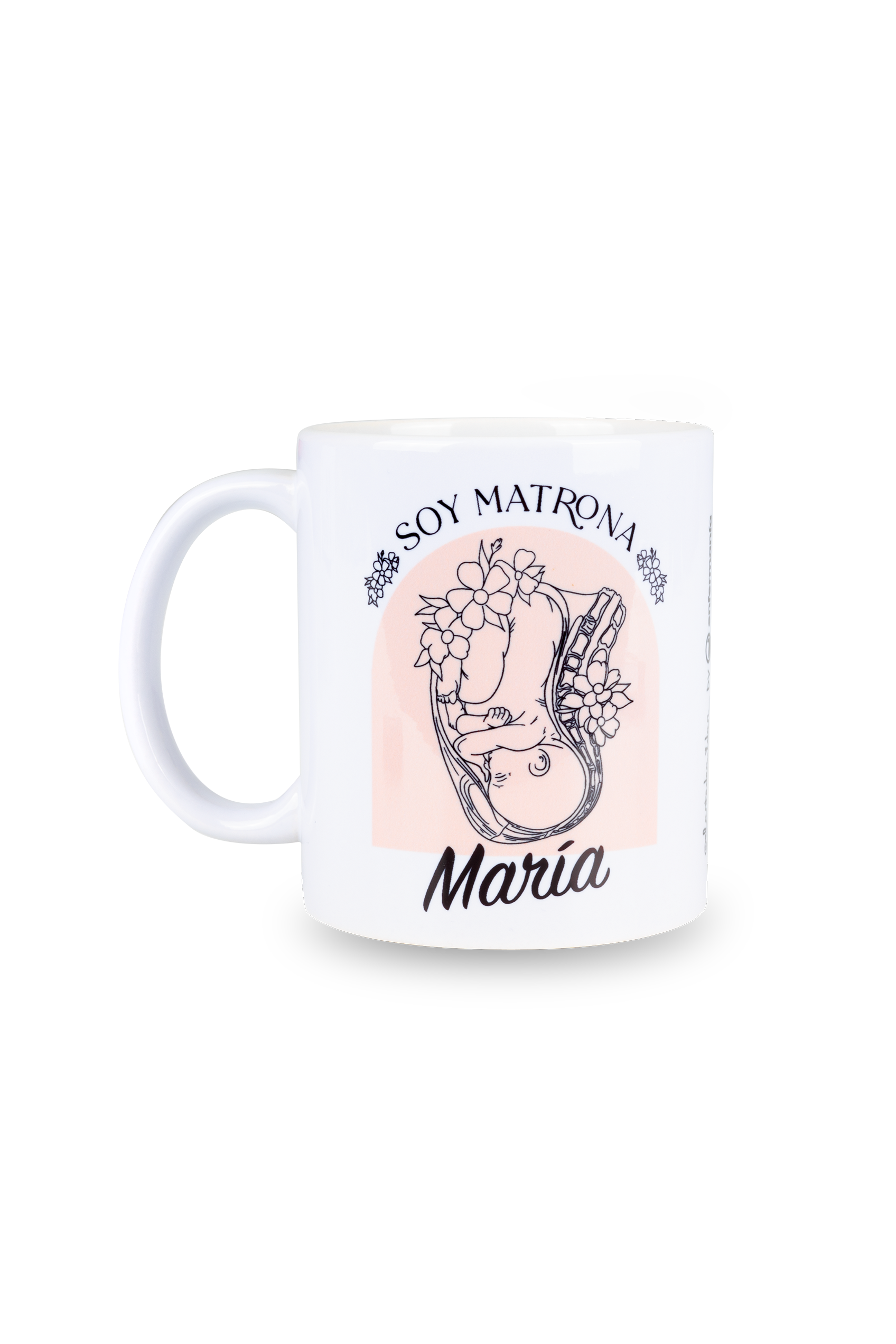Taza cerámica blanca - Soy Matrona @elartedecuidar