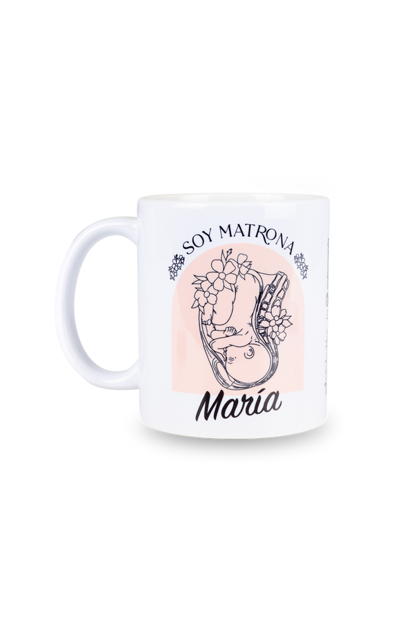 Taza cerámica blanca - Soy Matrona @elartedecuidar