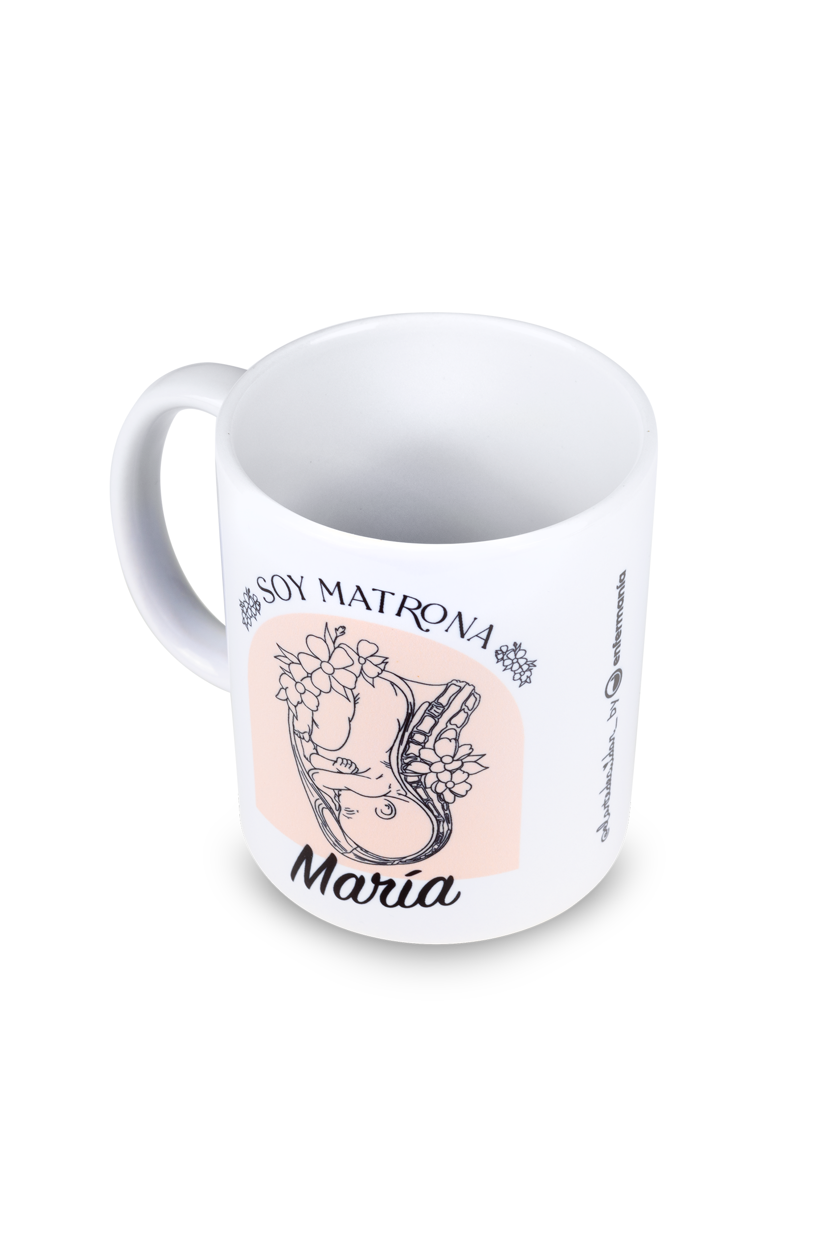 Taza cerámica blanca - Soy Matrona @elartedecuidar-4