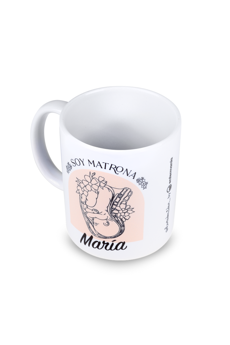 Taza cerámica blanca - Soy Matrona @elartedecuidar-zoom-