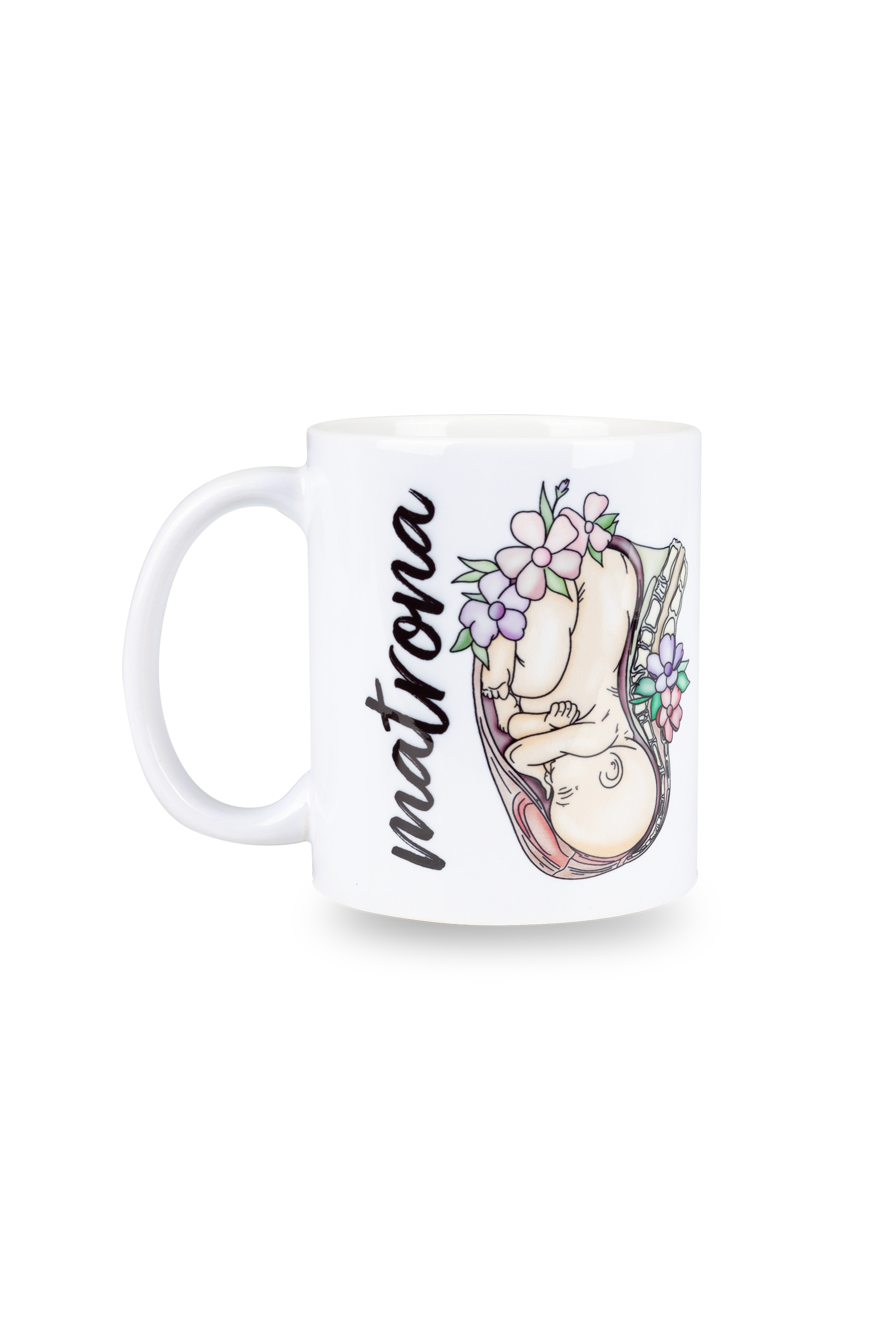 Taza cerámica blanca - Matrona Vida @elartedecuidar-zoom-1