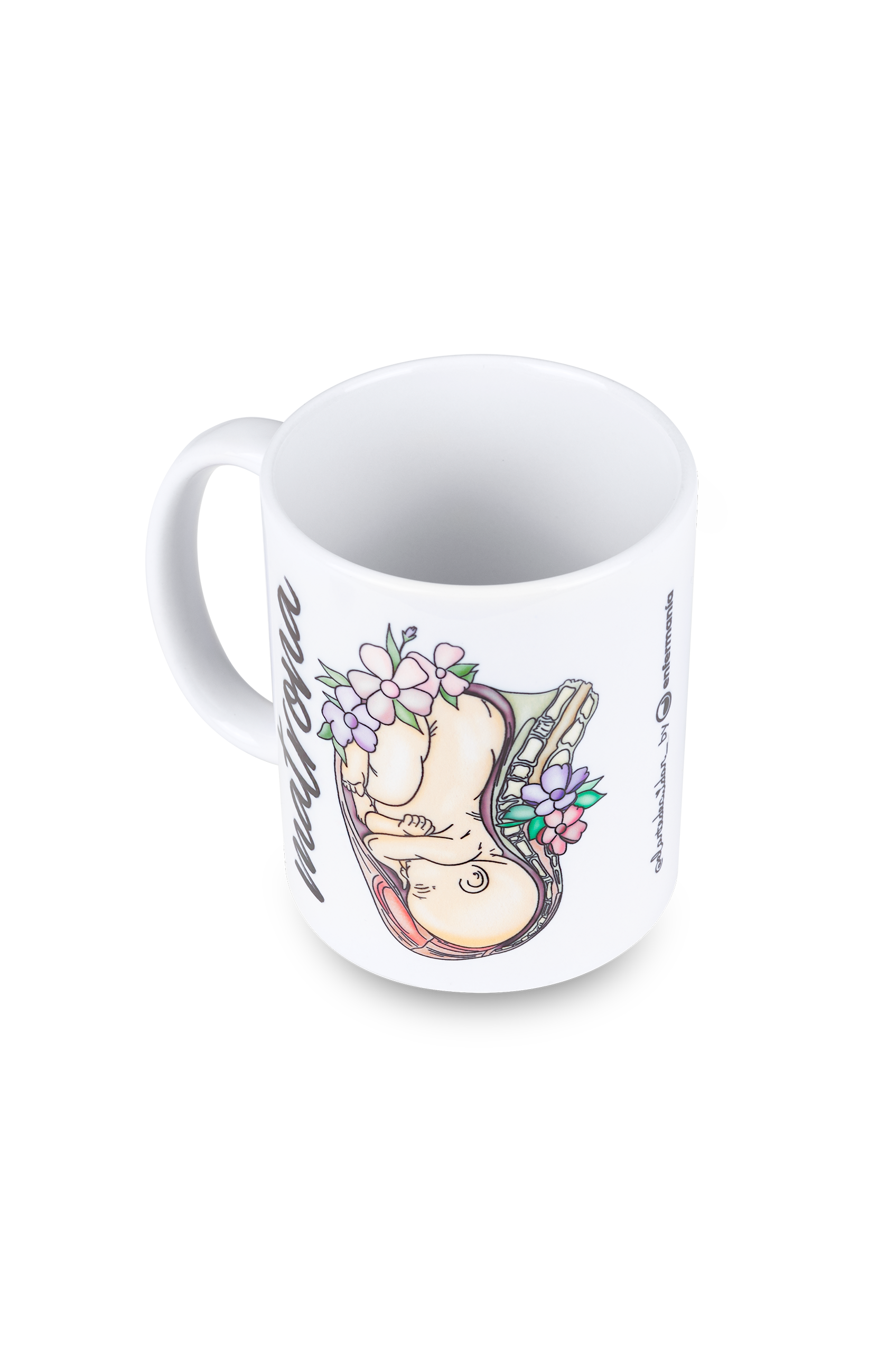 Taza cerámica blanca - Matrona Vida @elartedecuidar-zoom-4