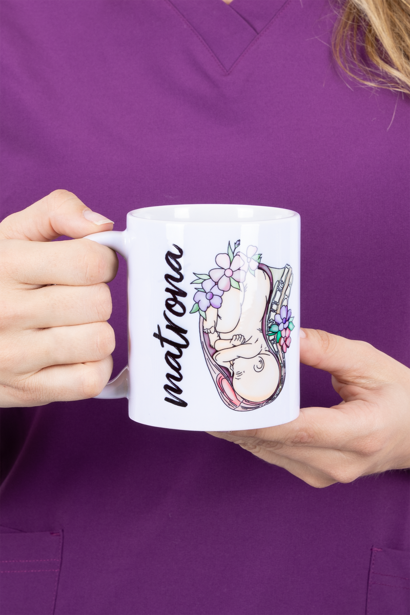 Taza cerámica blanca - Matrona Vida @elartedecuidar-zoom-