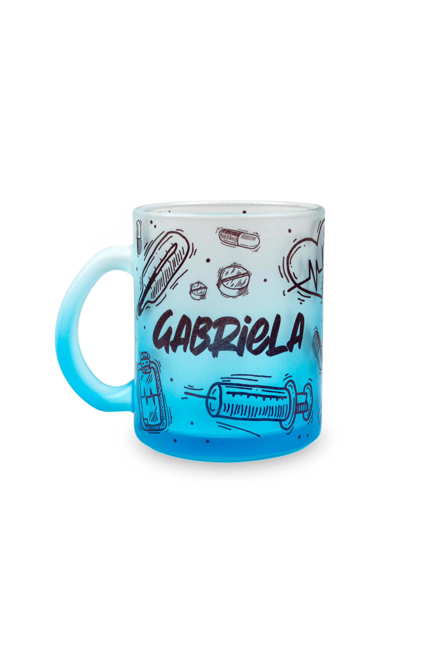 Taza cristal translúcida azul – Motion Collection