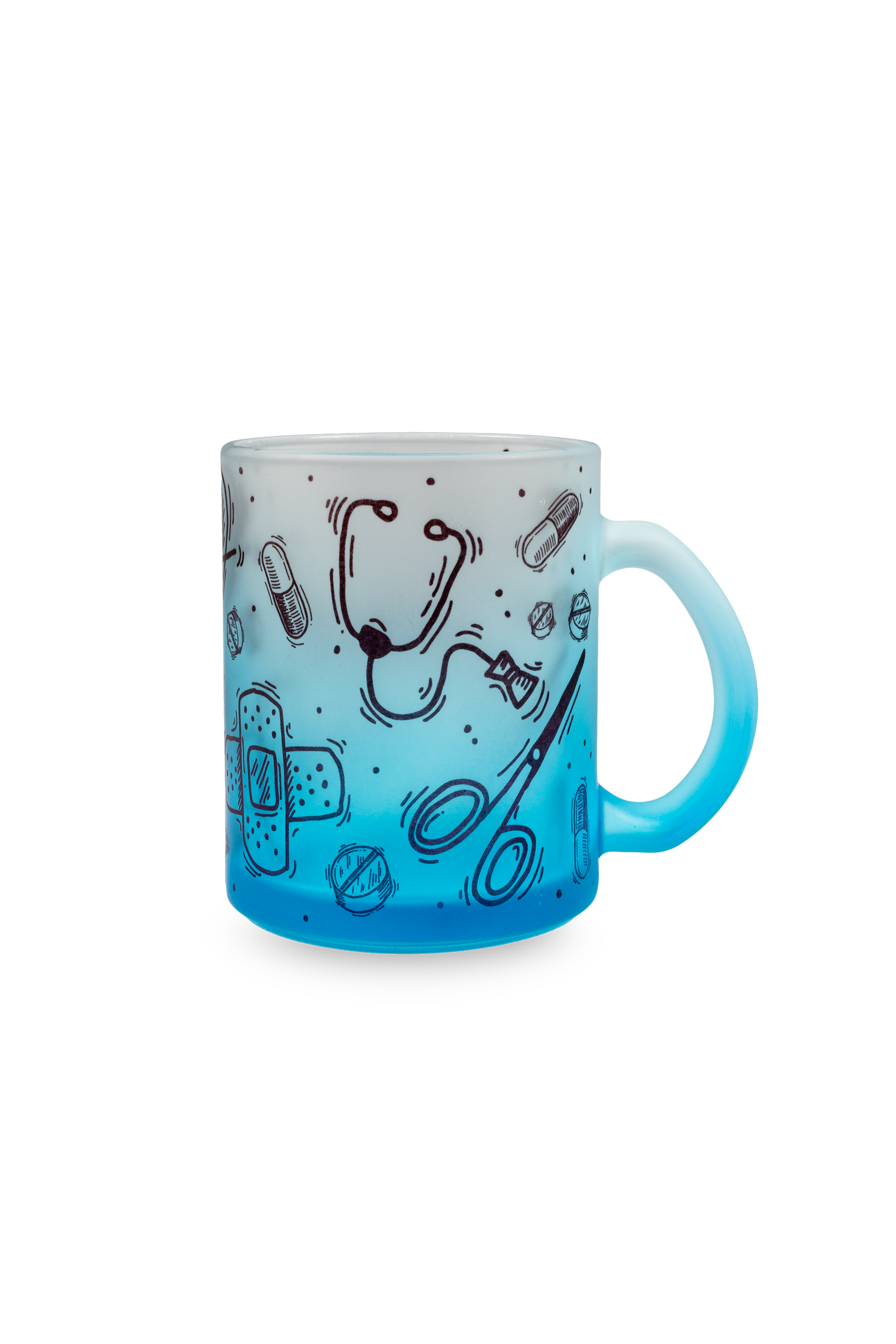 Taza cristal translúcida azul – Motion Collection-3