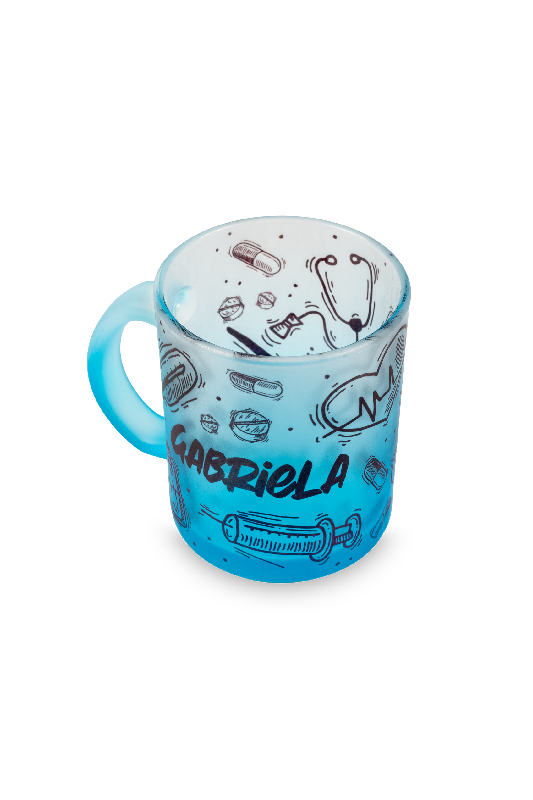 Taza cristal translúcida azul – Motion Collection-4