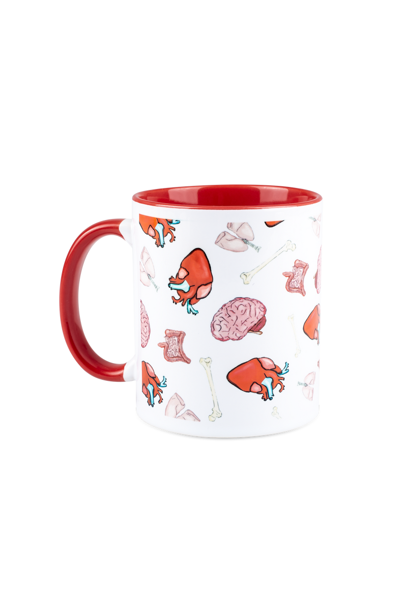 Taza cerámica roja - Colección Órganos-zoom-