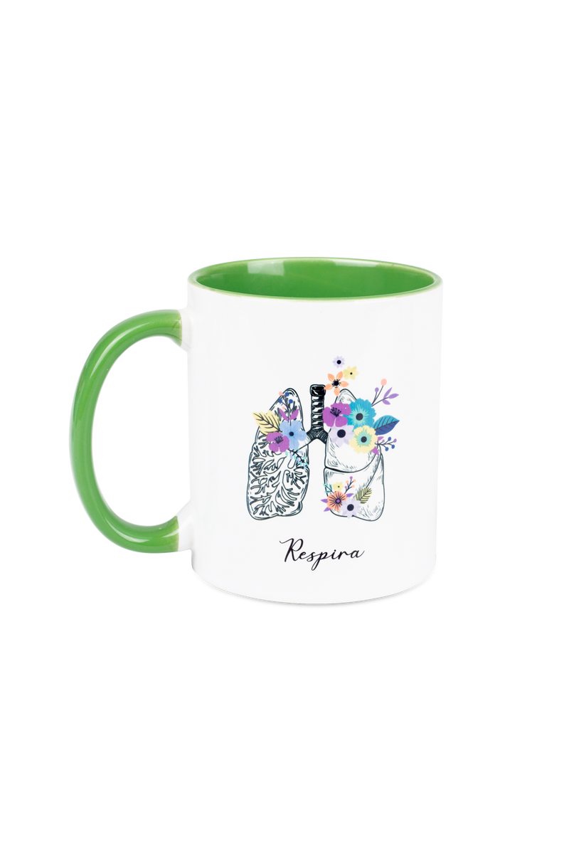 Taza Cerámica Verde - Pulmones-zoom-