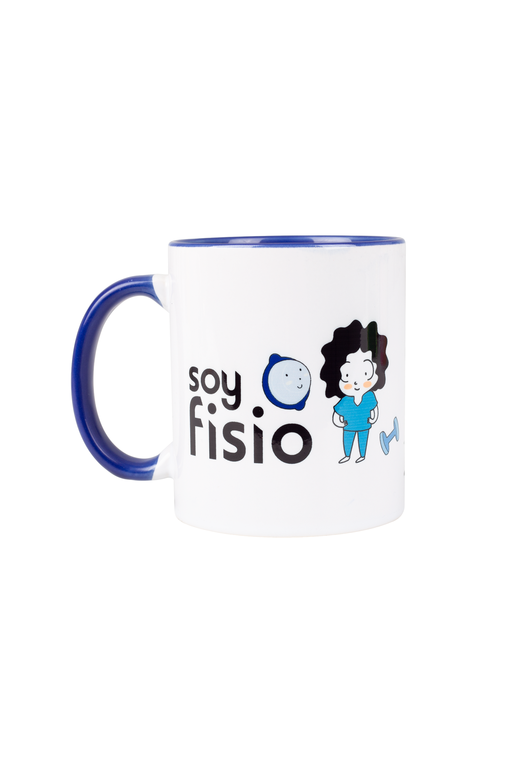 Taza cerámica personalizable azul marino - Soy fisio-zoom-1
