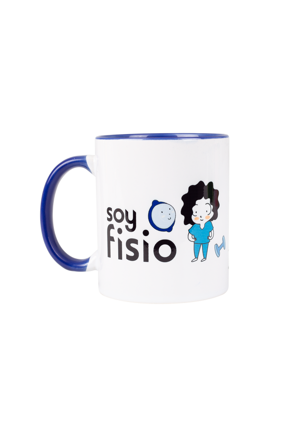 Taza cerámica personalizable azul marino - Soy fisio