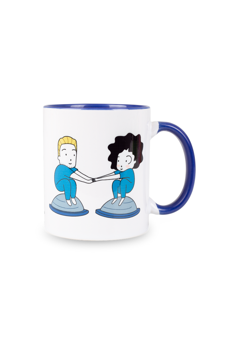 Taza cerámica personalizable azul marino - Soy fisio-zoom-