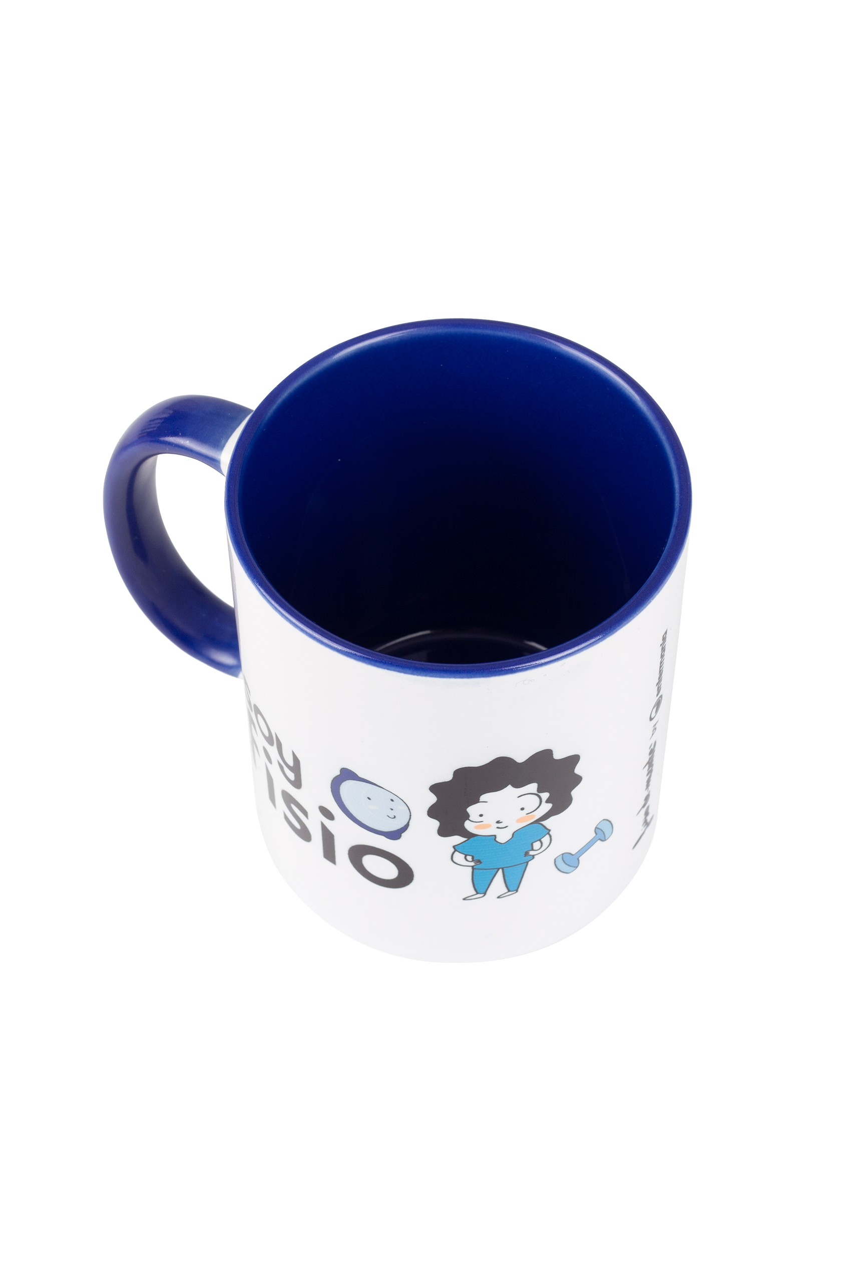 Taza cerámica personalizable azul marino - Soy fisio-zoom-3