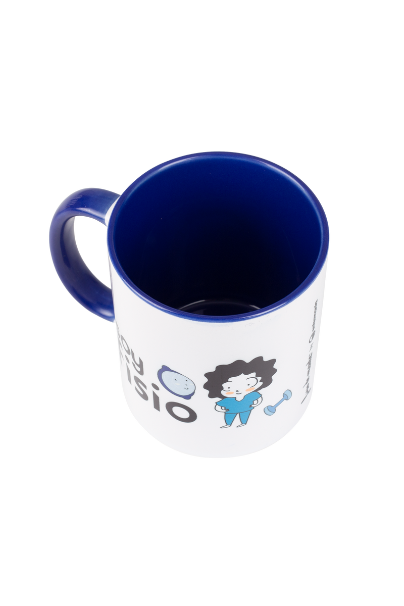 Taza cerámica personalizable azul marino - Soy fisio-zoom-
