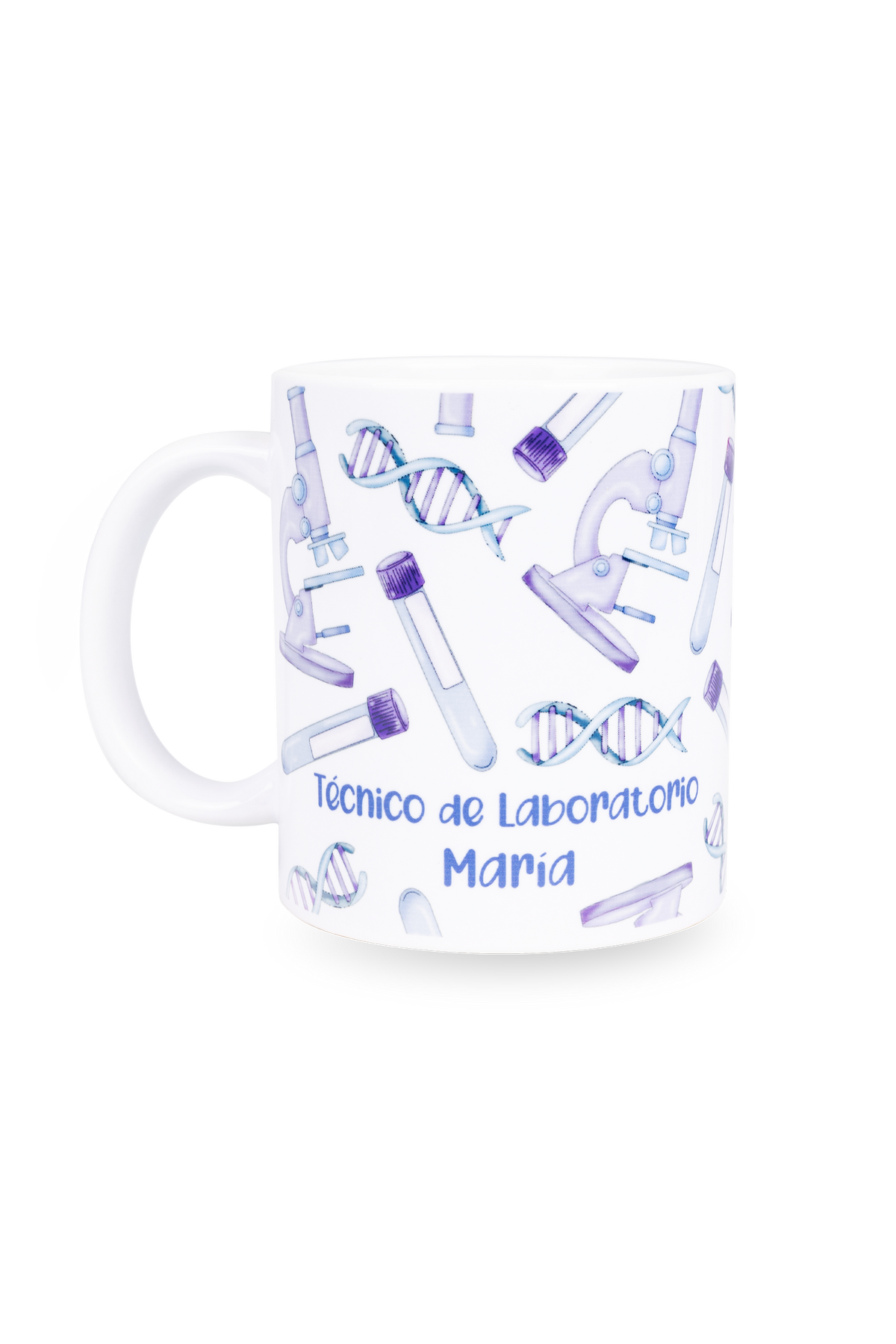 Taza cerámica blanca - Técnico de laboratorio @elartedecuidar