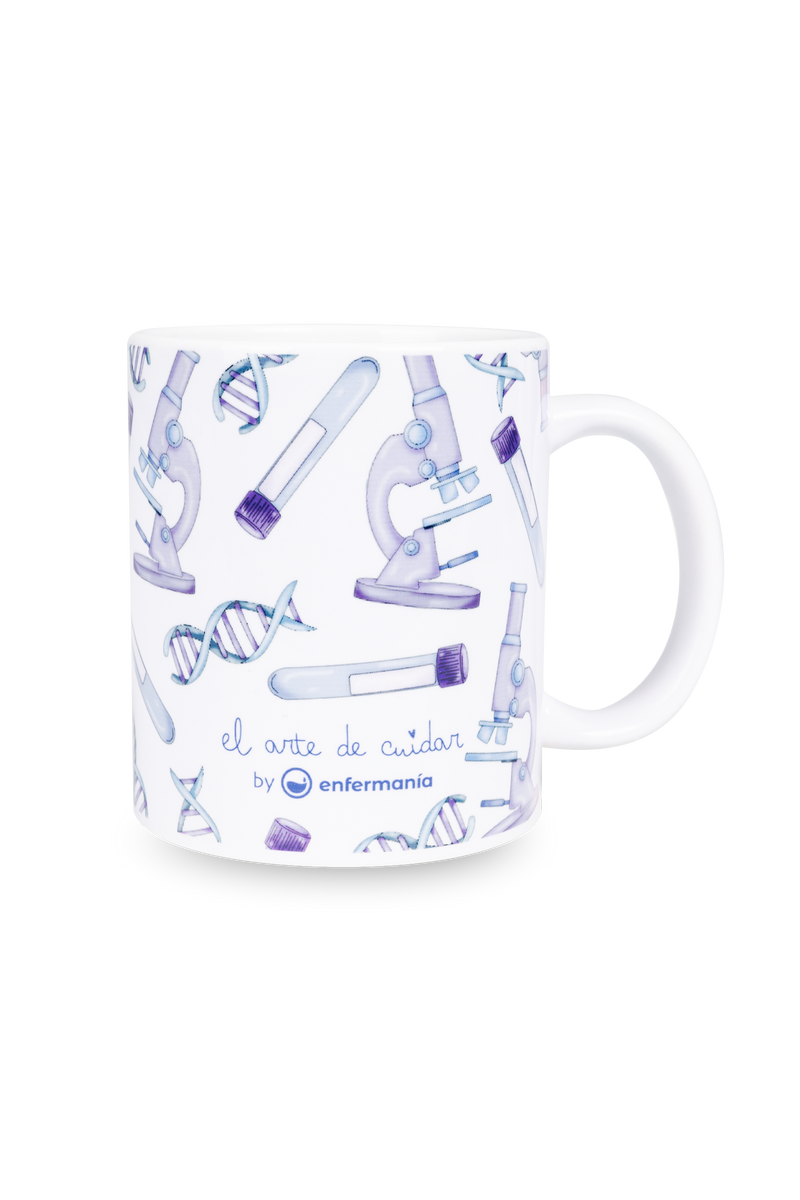 Taza cerámica blanca - Técnico de laboratorio @elartedecuidar-zoom-