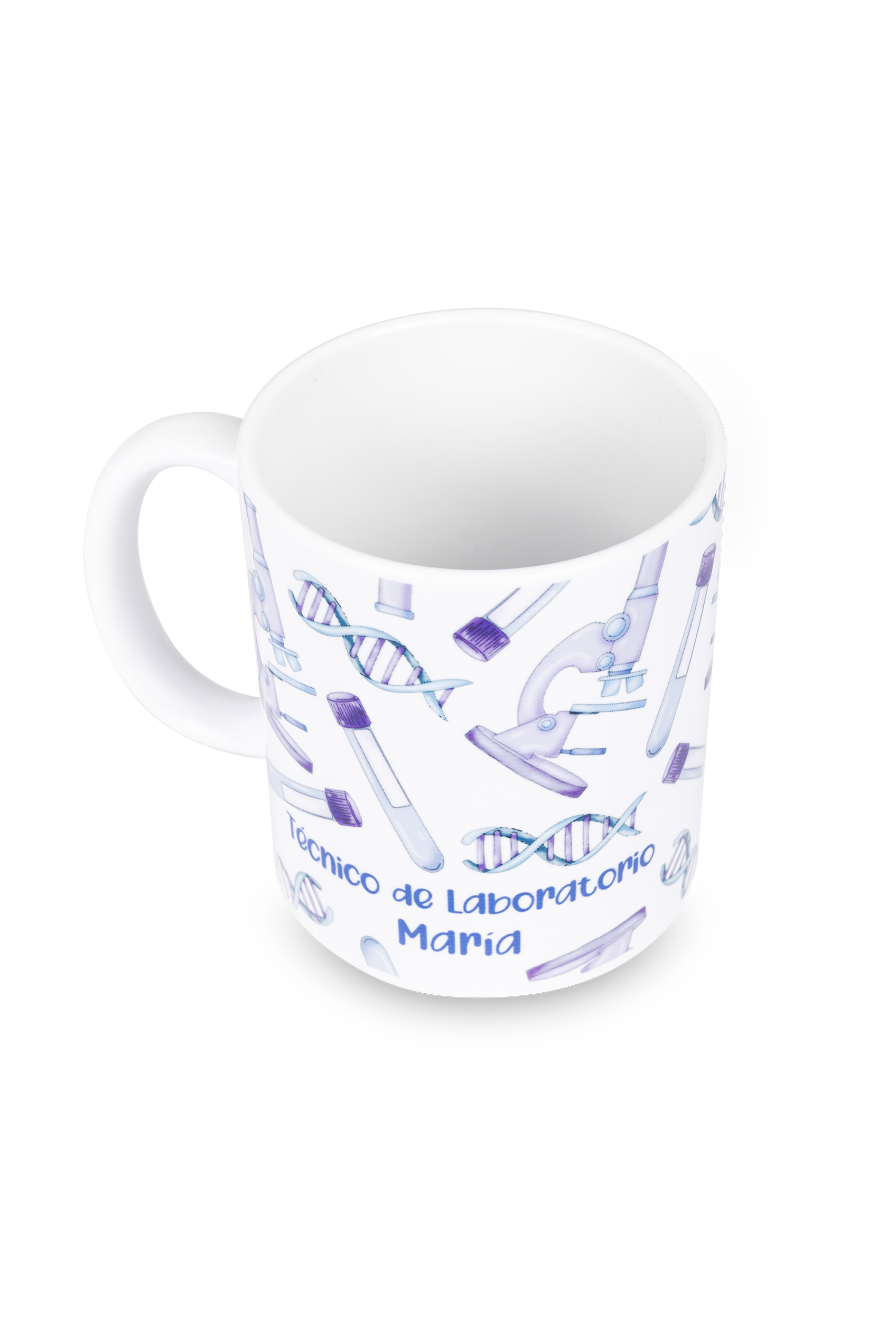 Taza cerámica blanca - Técnico de laboratorio @elartedecuidar-zoom-3