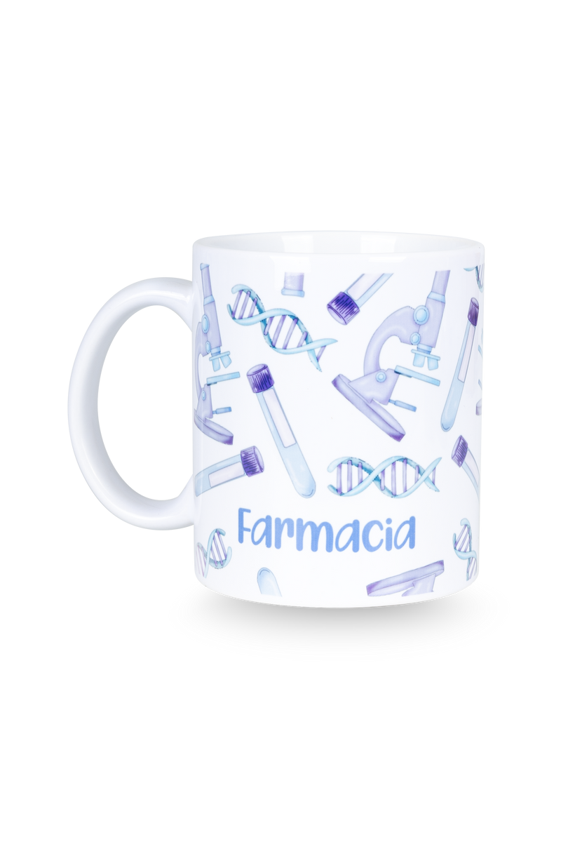 Taza cerámica blanca - Laboratorio Farmacia-zoom-