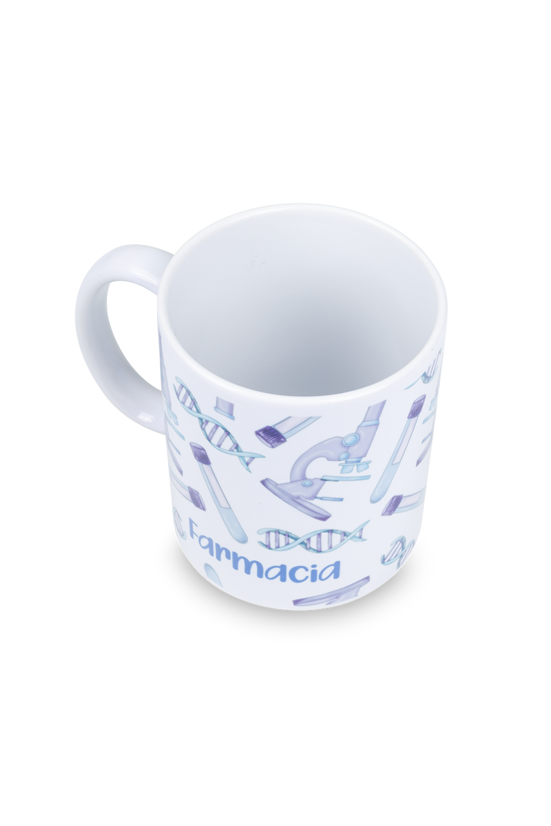 Taza cerámica blanca - Laboratorio Farmacia-zoom-