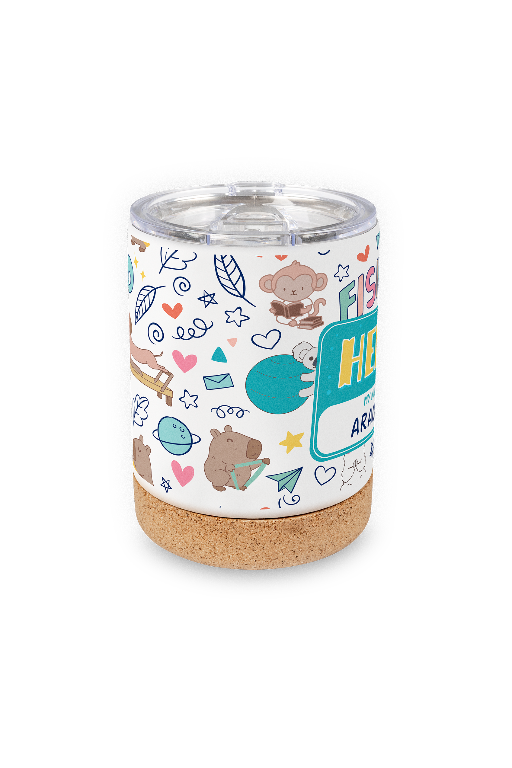 Taza Térmica de Acero con Base de Corcho – Animalitos Fisio-zoom-2