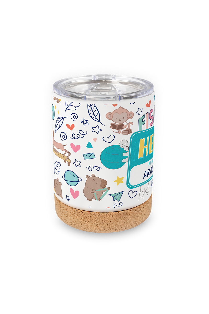 Taza Térmica de Acero con Base de Corcho – Animalitos Fisio-zoom-