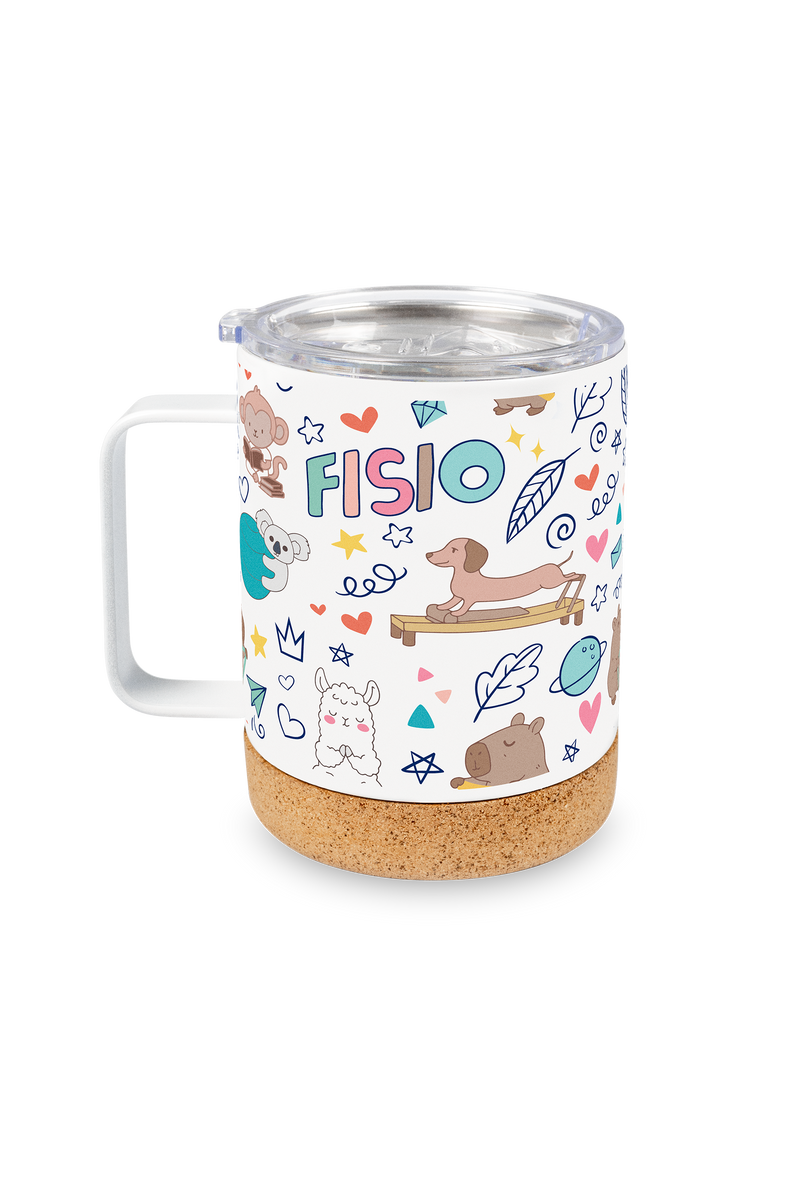 Pack botella y taza de acero - Animalitos Fisio-zoom-