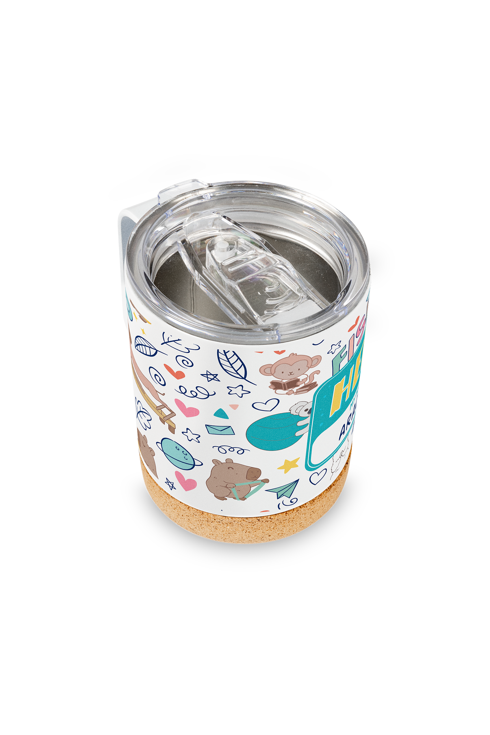 Taza Térmica de Acero con Base de Corcho – Animalitos Fisio-5