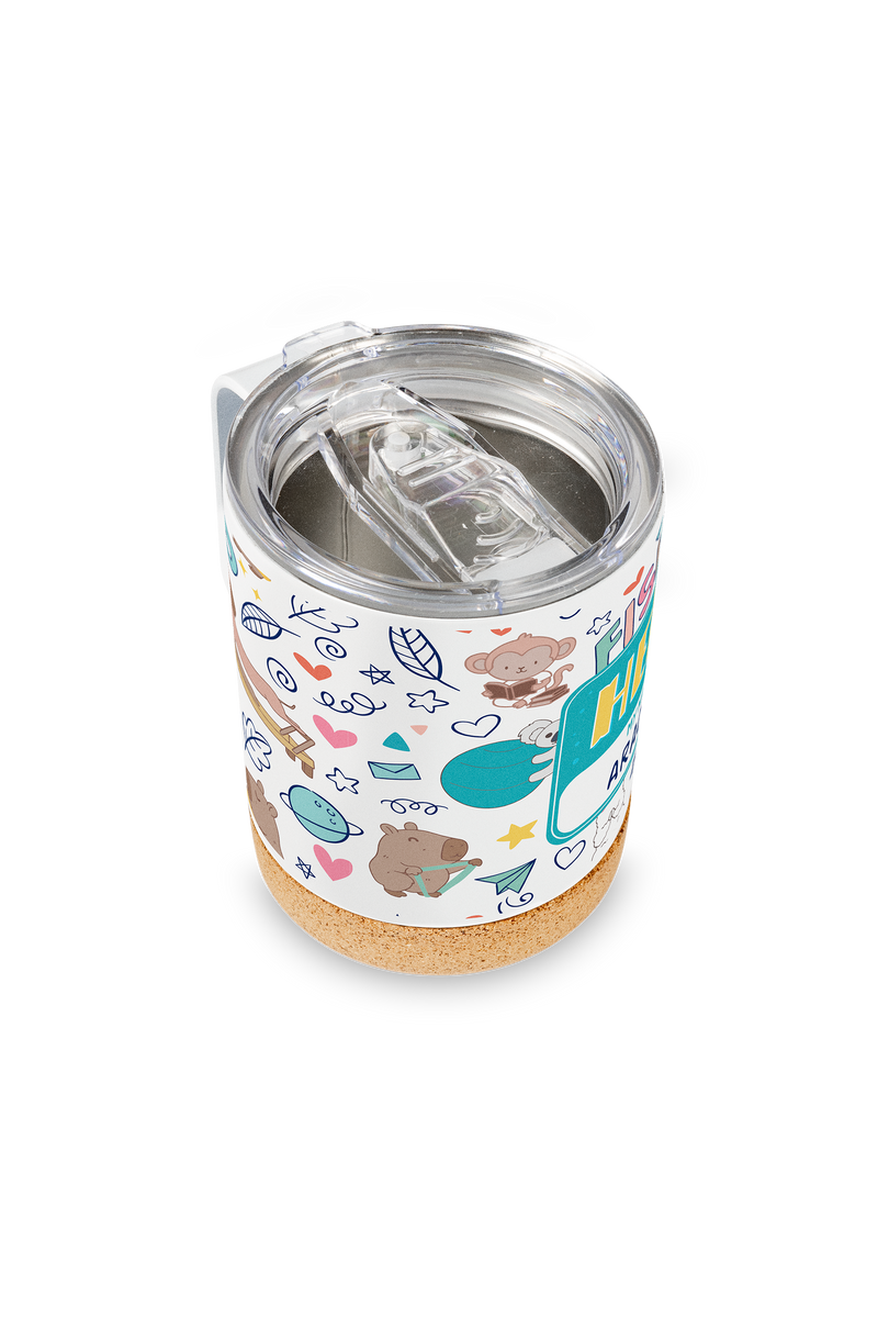 Pack botella y taza de acero - Animalitos Fisio-zoom-