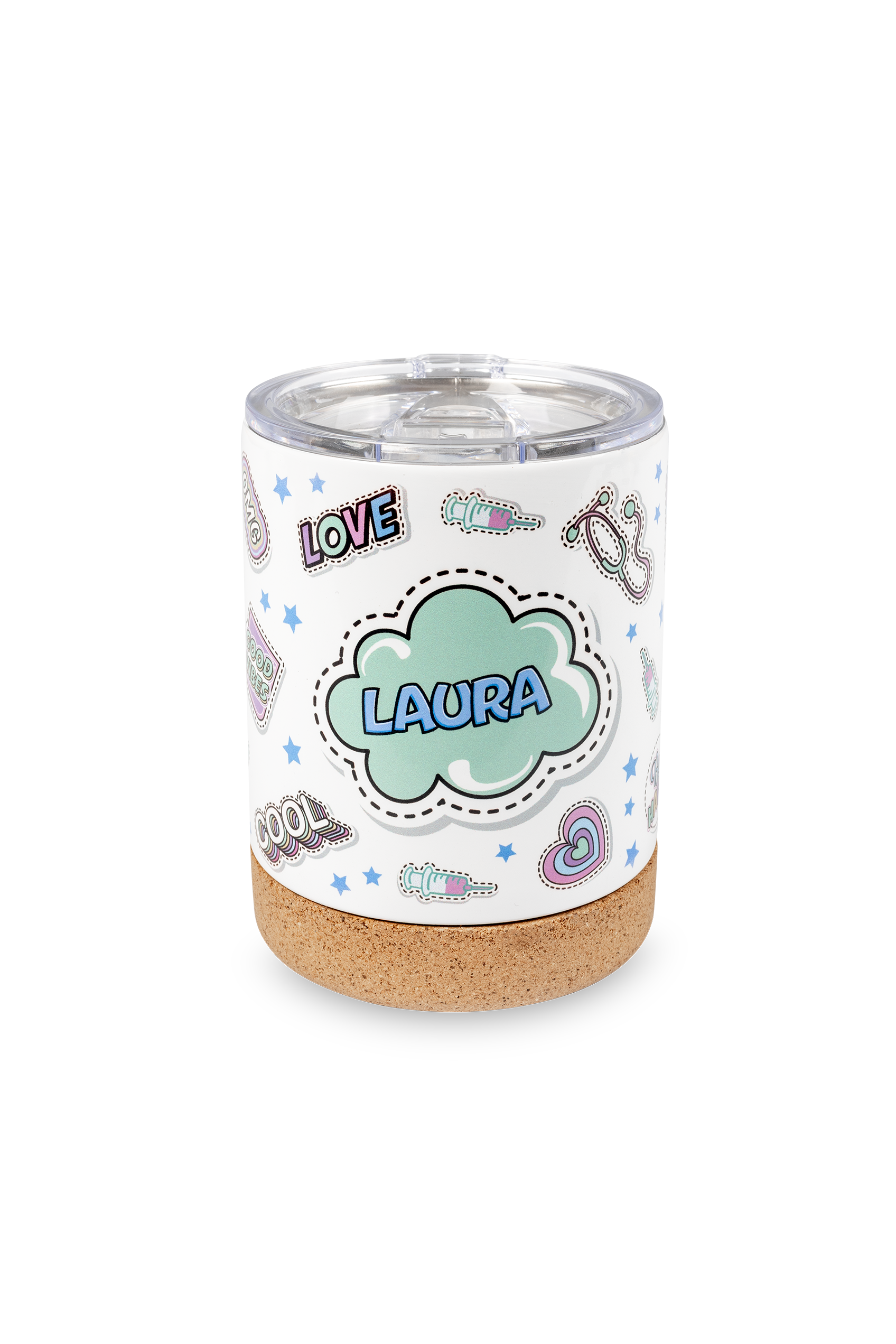 Taza Térmica de Acero con Base de Corcho – Stickers Collection-zoom-3
