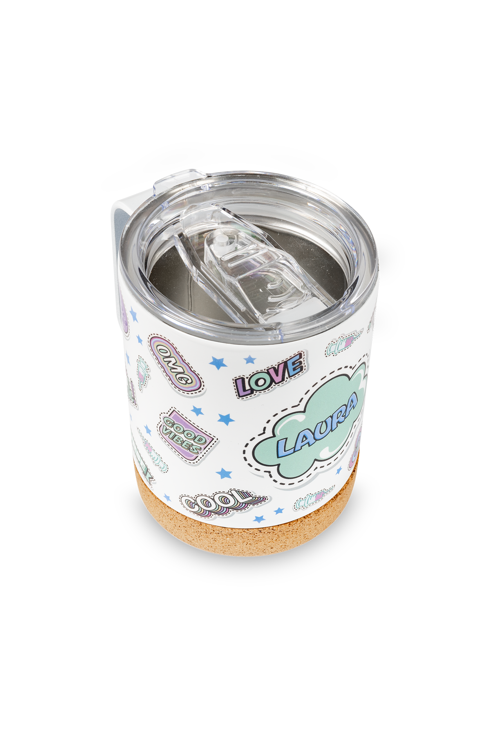 Taza Térmica de Acero con Base de Corcho – Stickers Collection-zoom-5