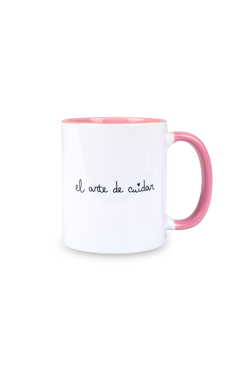 Taza cerámica personalizable rosa - Tirita @elartedecuidar-zoom-