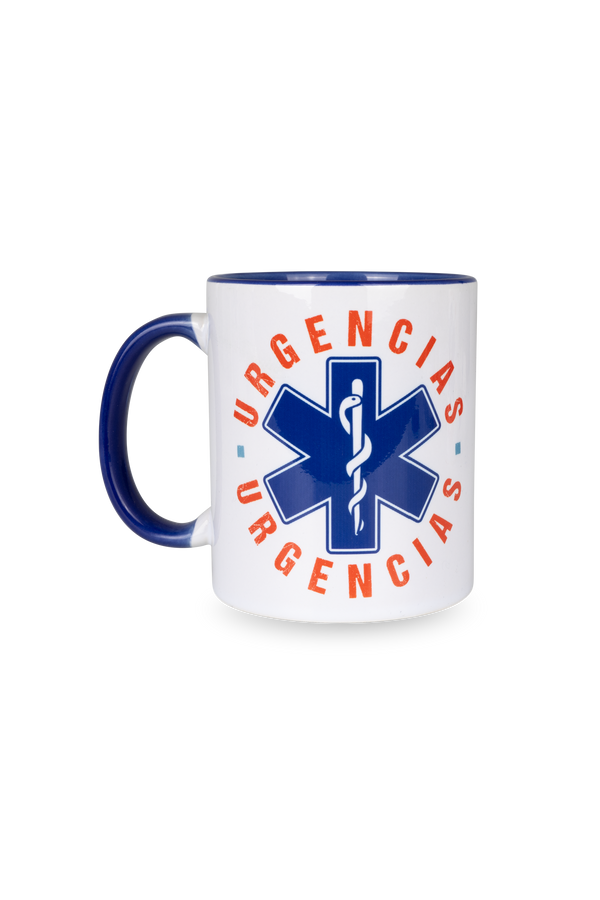 Taza cerámica azul marino - Urgencias