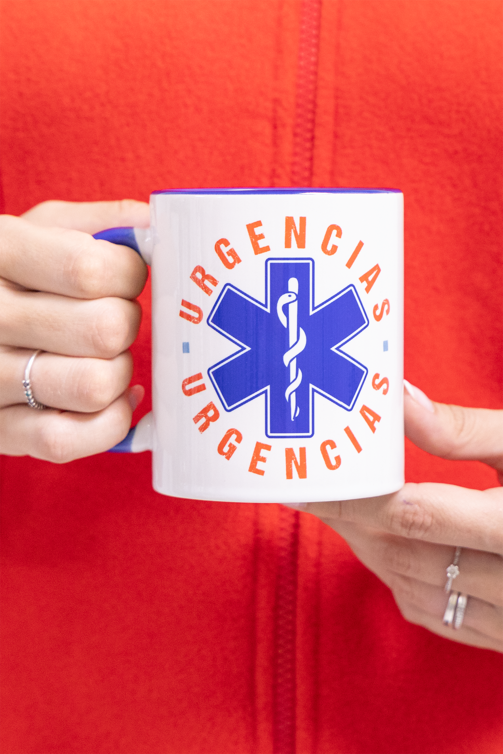 Taza cerámica azul marino - Urgencias-3