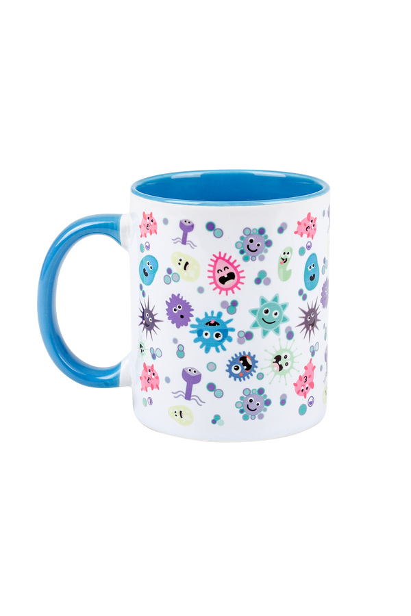 Taza cerámica personalizable azul claro - Virus