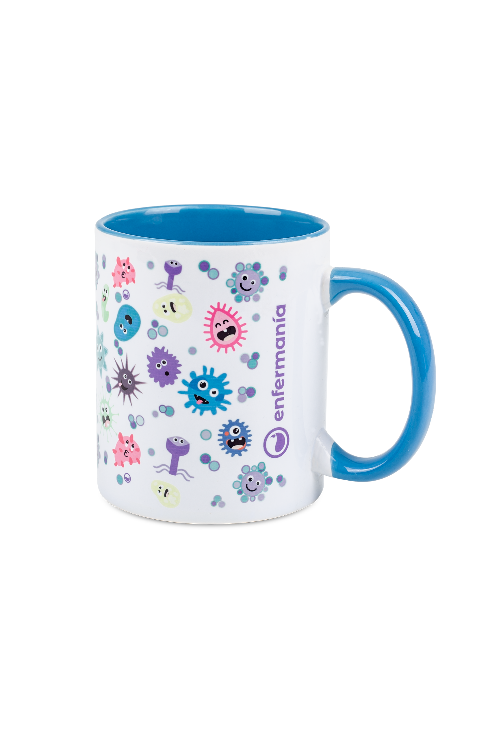 Taza cerámica personalizable azul claro - Virus-2