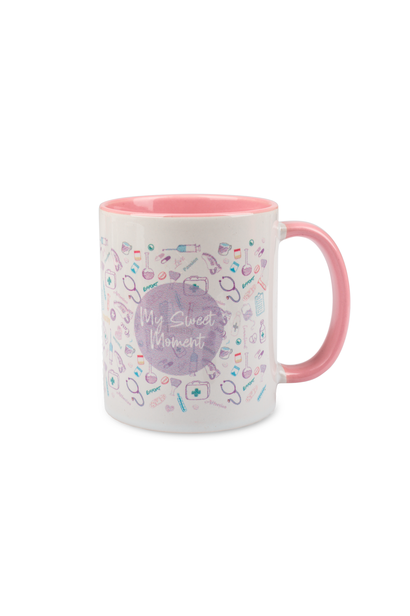Pink ceramic mug - Care Collection