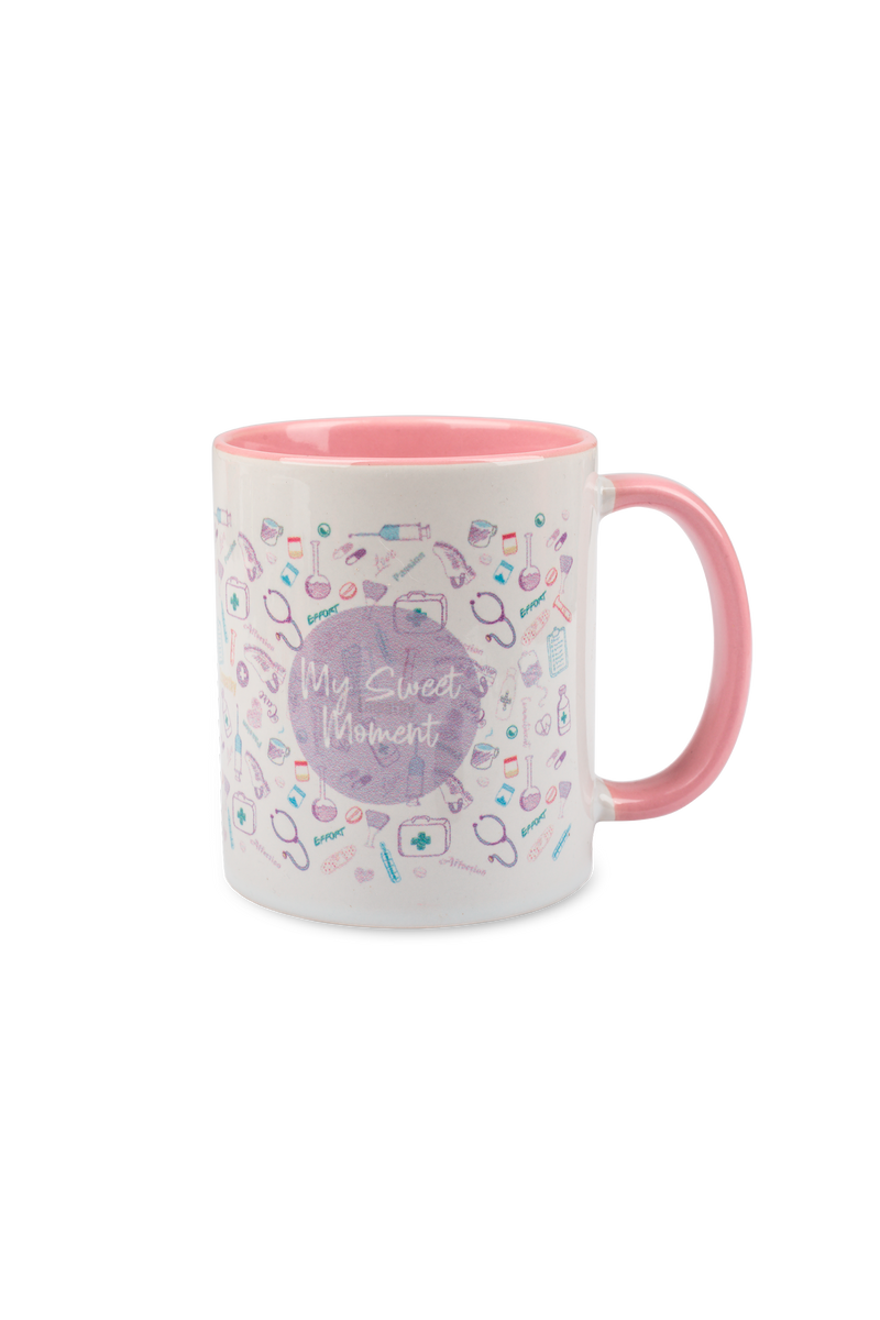 Pink ceramic mug - Care Collection-zoom-