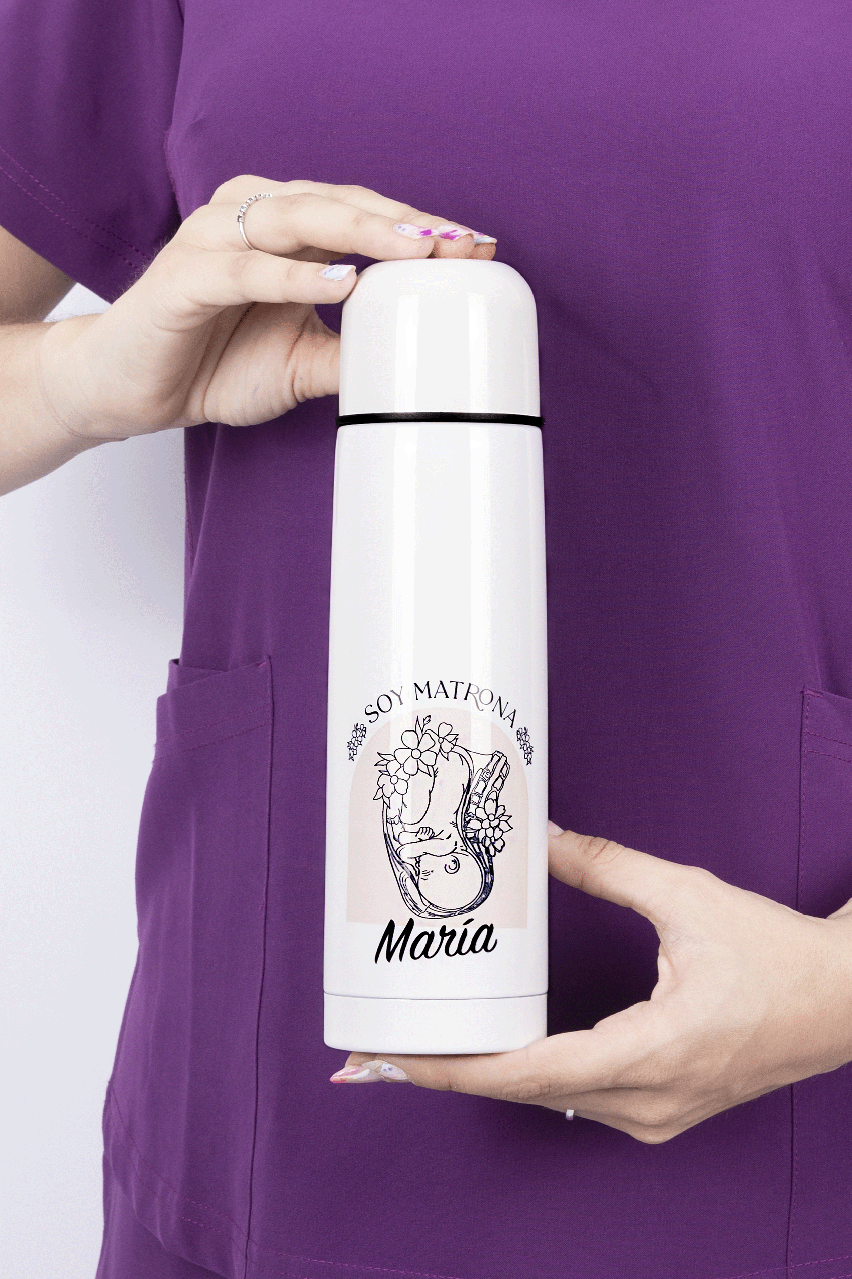 Termo estampado personalizable - Soy Matrona @elartedecuidar