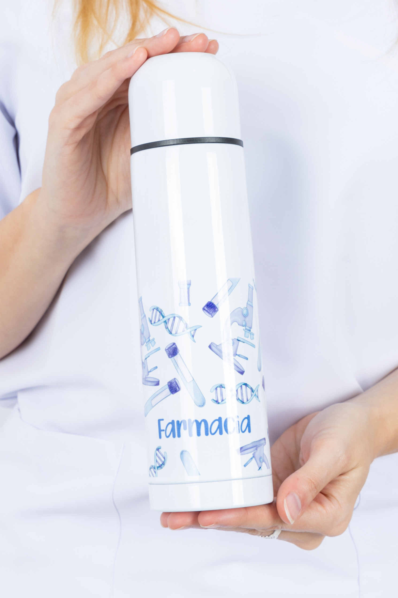 Termo estampado - Laboratorio Farmacia
