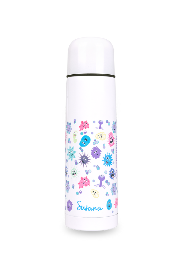 Termo estampado acero inoxidable - Virus