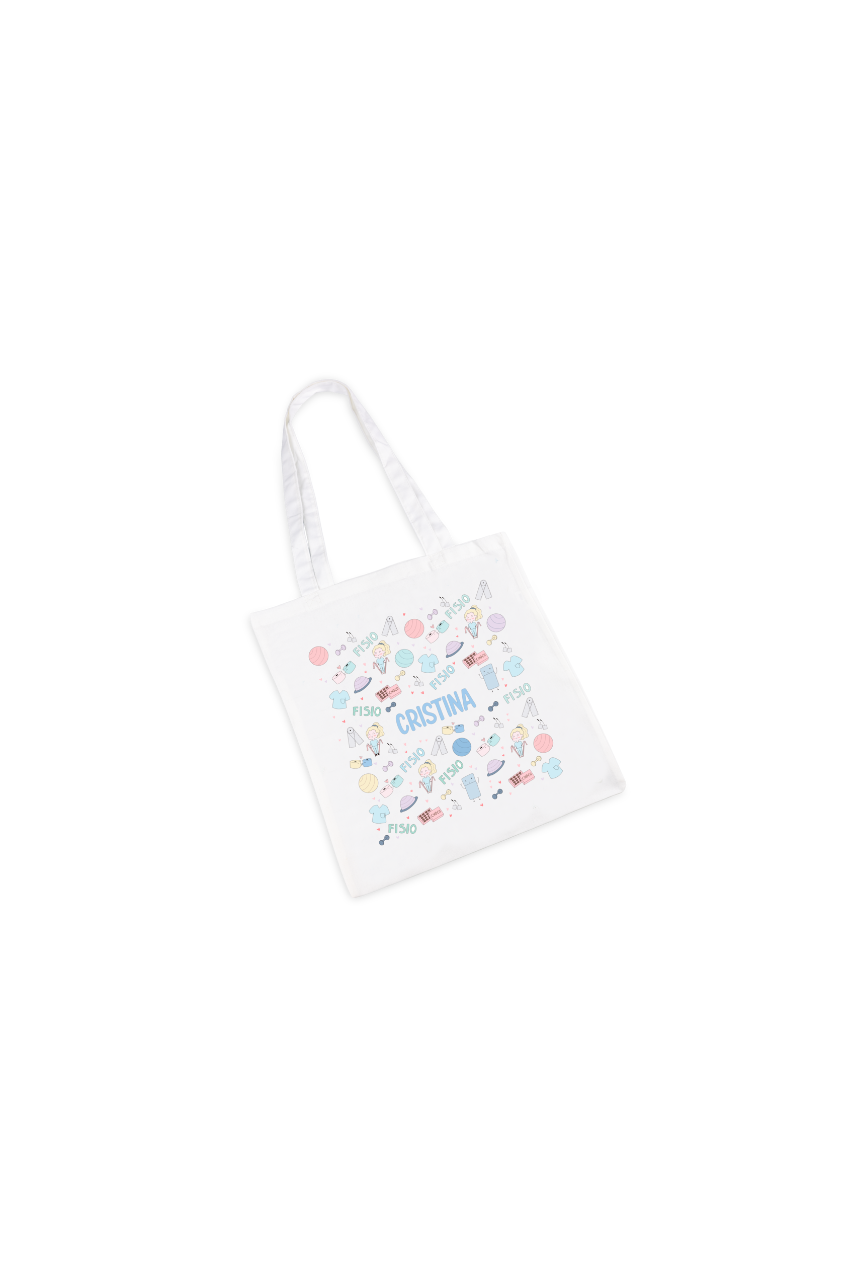 Bolsa Tote Blanco Personalizable – Fisio Pastel-zoom-1