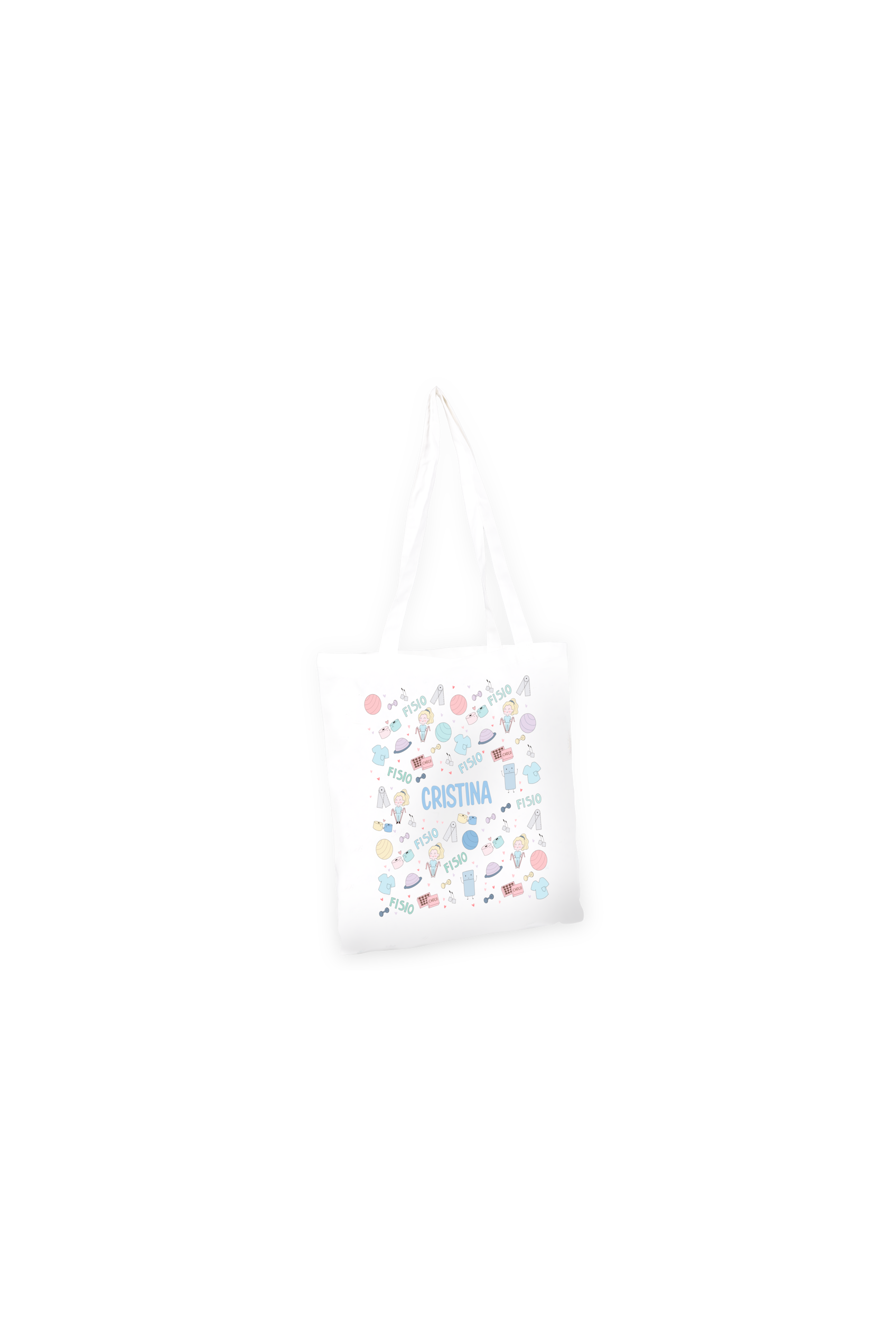 Bolsa Tote Blanco Personalizable – Fisio Pastel-3