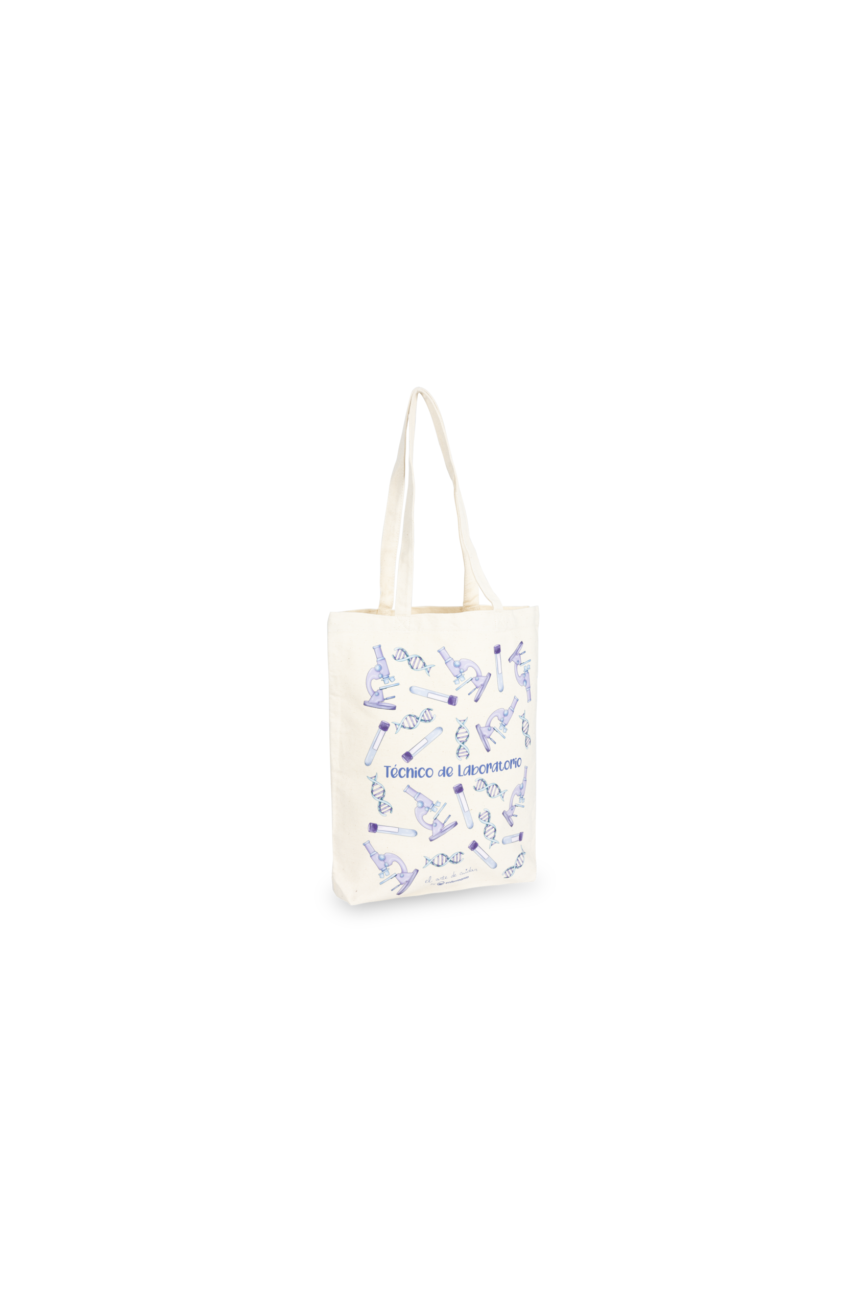 Bolsa Tote algodón natural - Técnico de laboratorio @elartedecuidar-1