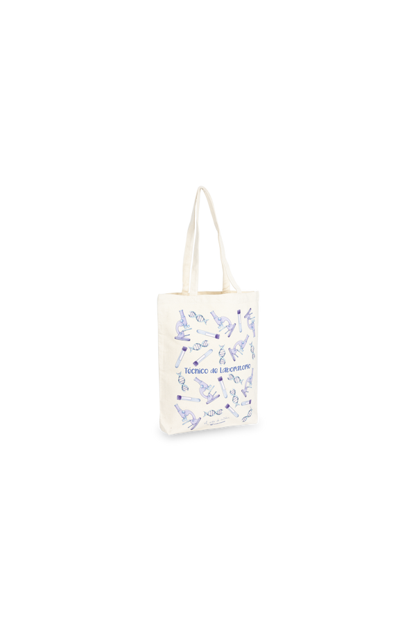 Bolsa Tote algodón natural - Técnico de laboratorio @elartedecuidar
