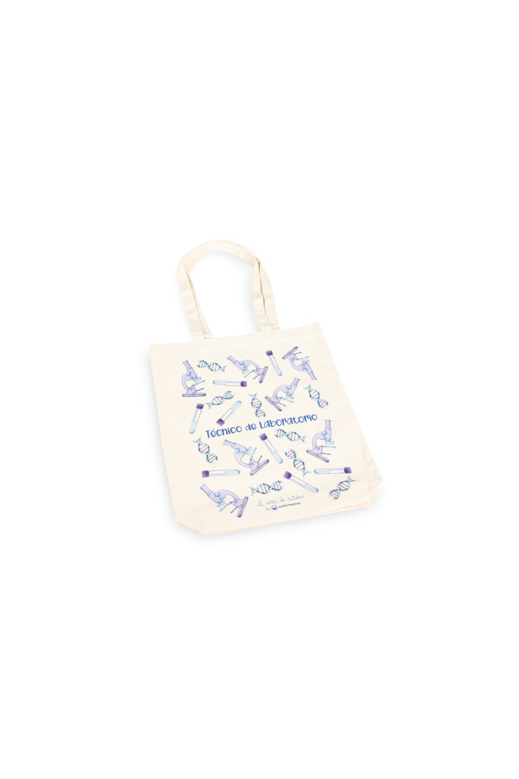 Bolsa Tote algodón natural - Técnico de laboratorio @elartedecuidar-zoom-3