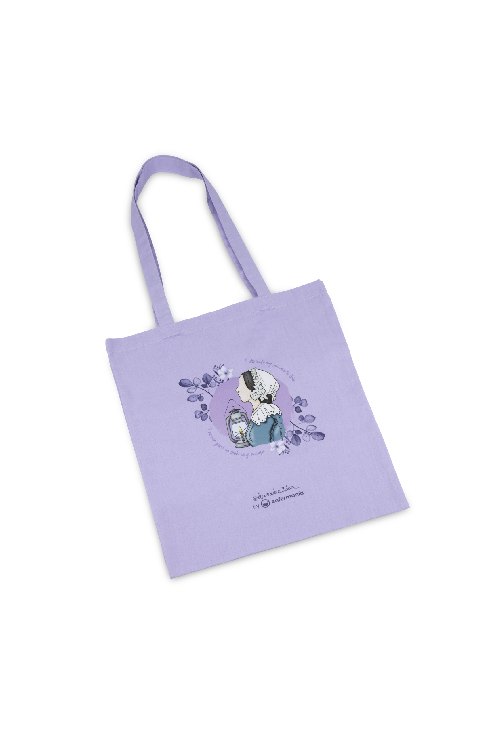 Tote Bag Lavanda Florence Nightingale @elartedecuidar – Edición Enfermería-1