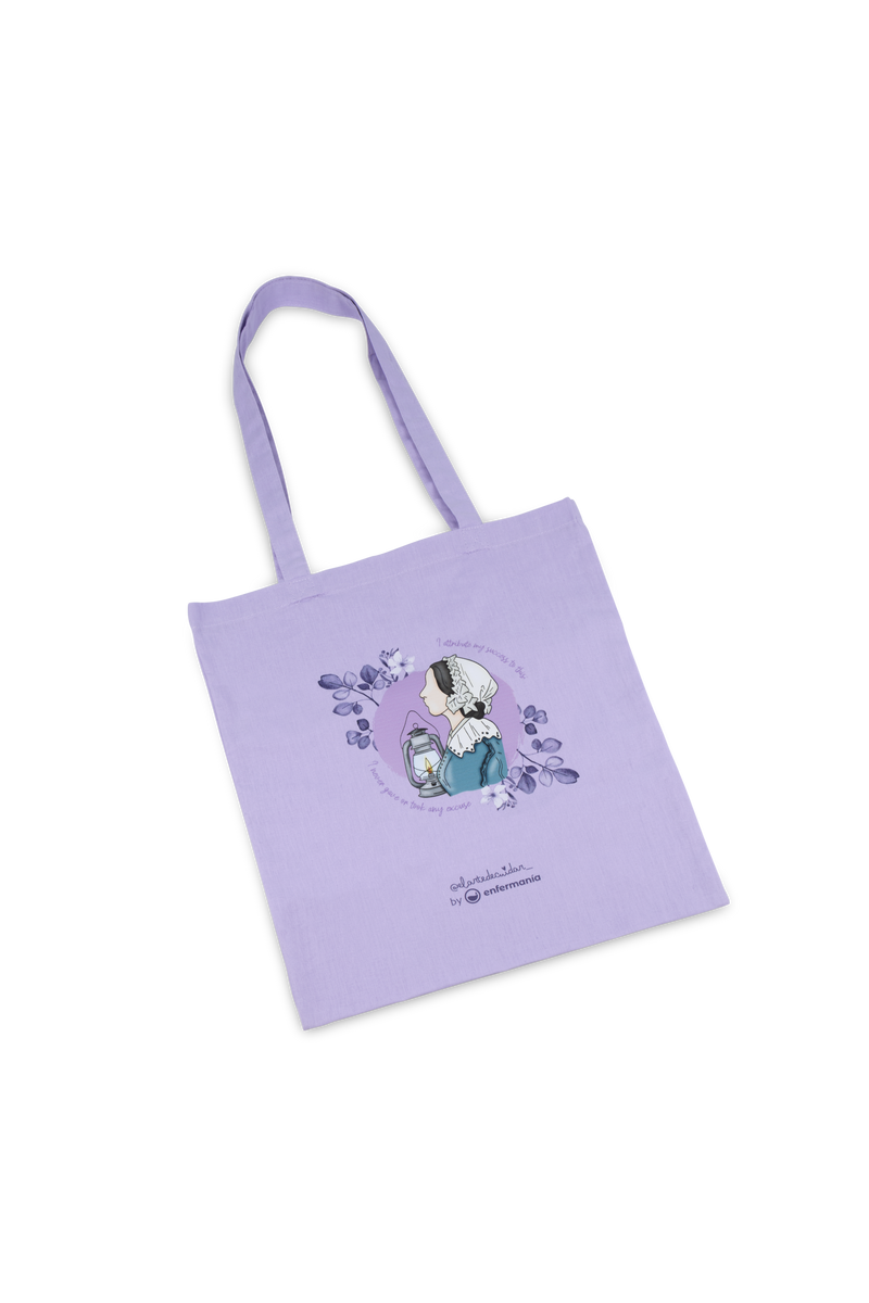 Tote Bag Lavanda Florence Nightingale @elartedecuidar – Edición Enfermería-zoom-