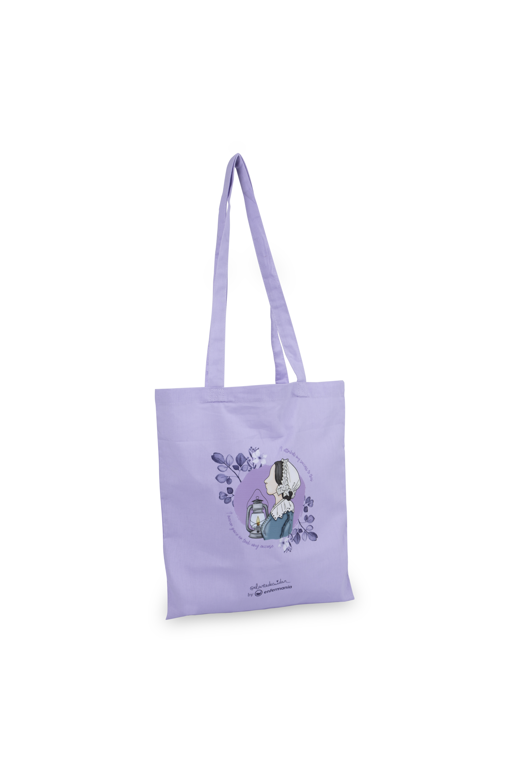 Tote Bag Lavanda Florence Nightingale @elartedecuidar – Edición Enfermería-3
